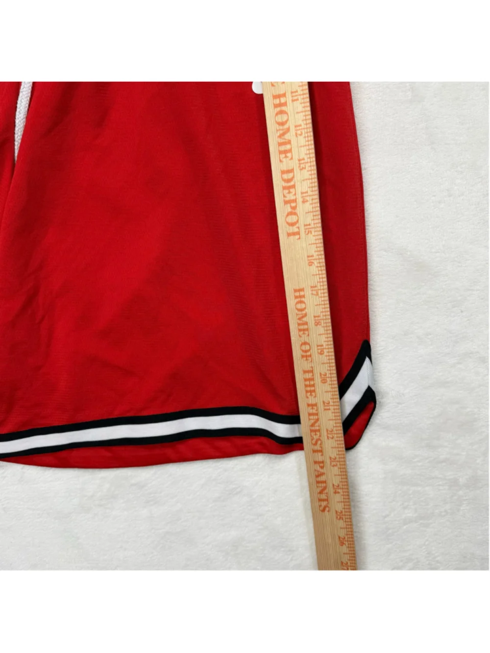 Men's Nike Dri-Fit Red Athletic Basketball Shorts XXL Black White Zipper Pocket